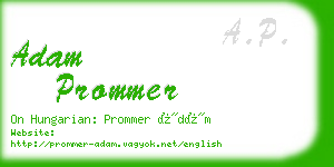 adam prommer business card